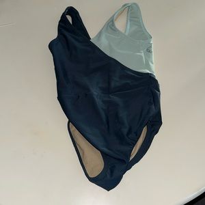 5 Dancewear Trio Blue Colorblock Leotard Youth M